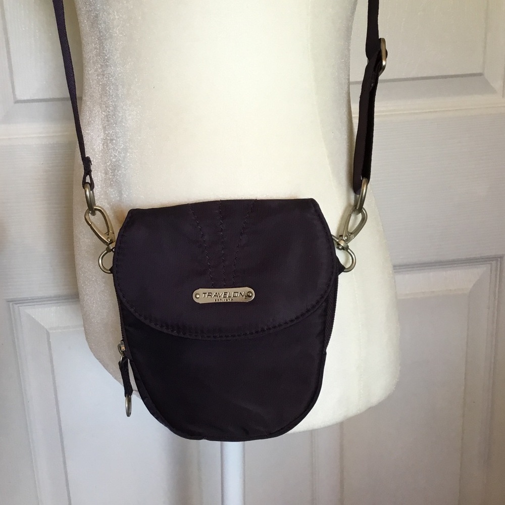 Travelon Y2K Festival Anti-Theft Deep Purple Compact Crossbody Bag
